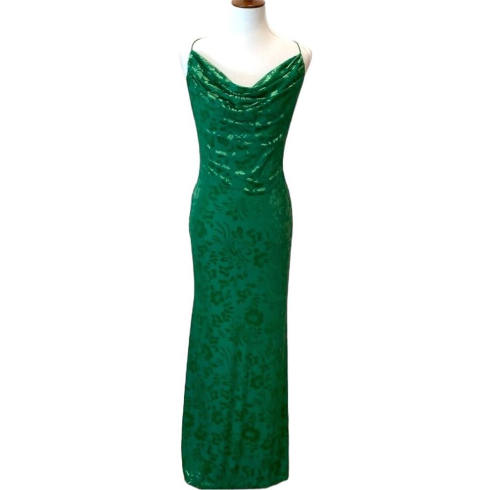 Runaway the Label Dress 12 Green Formal Maxi Y2K Large Long Dress open back - Picture 1 of 8